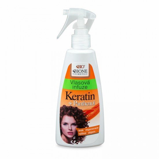 Bione cosmetics keratin+panthenol folyékony haj regeneráló térfogatnövelő spray 260ml