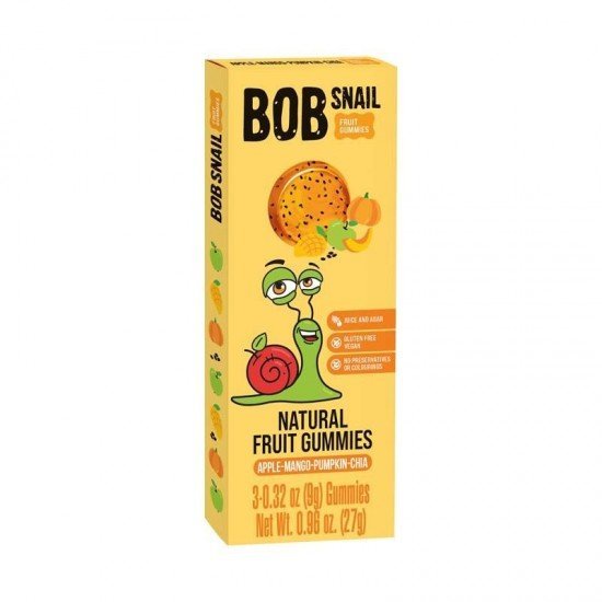 Bob-snail gyümölcszselé alma-mangó-chia 27g Bob-snail gyümölcszselé alma-mangó-chia 27g