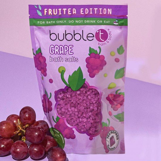 Bubble T Kékszőlő relaxáló fürdősó 500g Bubble T Kékszőlő relaxáló fürdősó 500g