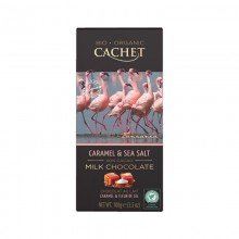Cachet bio tejcsokoládé karamell-tengeri só 100g