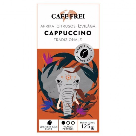 Cafe frei afrika cappuccino tradiconale szemes kávé 125g
