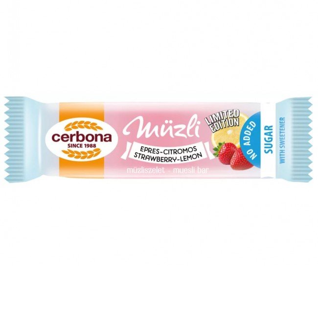 Cerbona müzliszelet epres citromos 20g