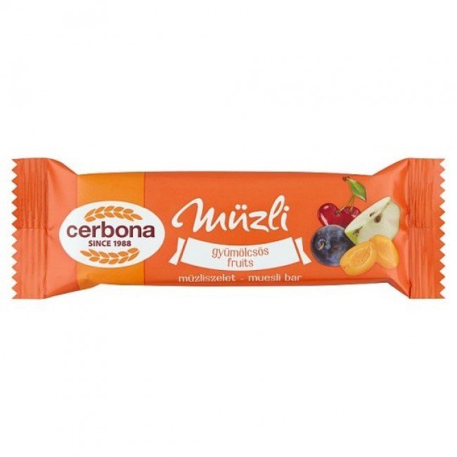 Cerbona müzliszelet gyümölcsös 20g
