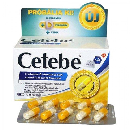 Cetebe c+d vitamin +cink kapszula 60db