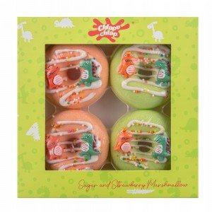 Chlapu Chlap Dinó Fánk Fürdőbomba Szett - Epres Pillecukor 4x60g Chlapu Chlap Dinó Fánk Fürdőbomba Szett - Epres Pillecukor 4x60g