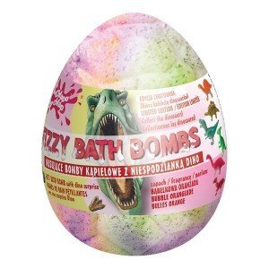 Chlapu Chlap Dinoszaurusz fürdőbomba meglepetés figurával - buborékos narancs illatú 140g Chlapu Chlap Dinoszaurusz fürdőbomba meglepetés figurával - buborékos narancs illatú 140g