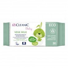Cleanic baby eco quinoa eco milk biológiailag lebomló nedves törlőkendő 50db