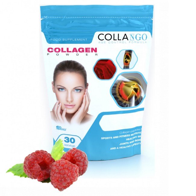 Collango collagen por málnás ízű 330g
