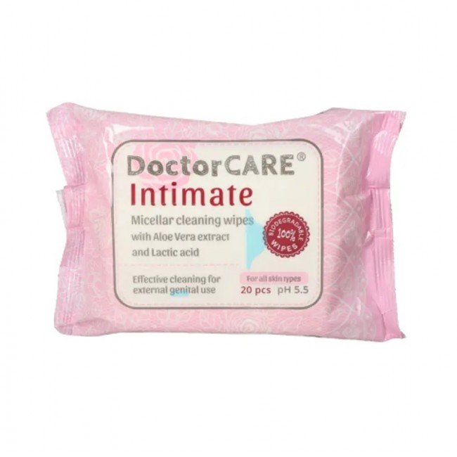 Doctor care nedves intim törlőkendő lebomló 20db