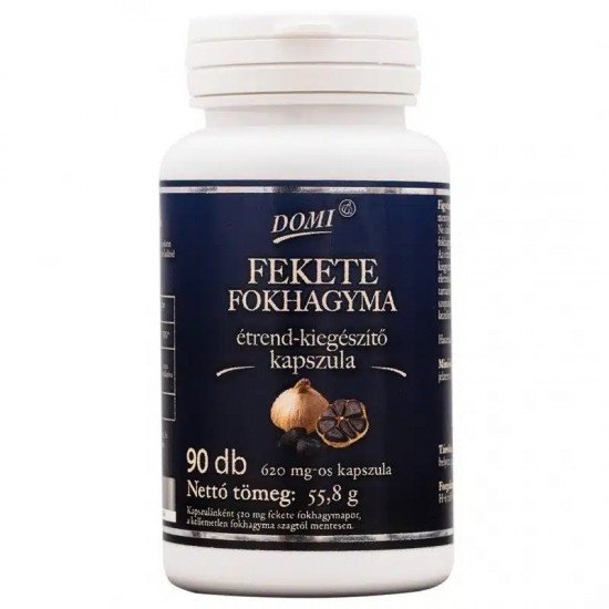 Domi fekete fokhagyma étrend-kiegészítő kapszula 90db Domi fekete fokhagyma étrend-kiegészítő kapszula 90db