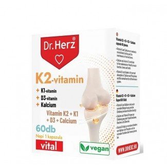 DR Herz K2 vitamin 150 mcg + K1 +D3 + Kalcium kapszula 60db