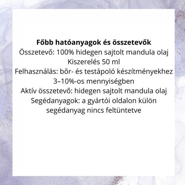 Dr.herz mandulaolaj 100% hidegen sajtolt 50ml Dr.herz mandulaolaj 100% hidegen sajtolt 50ml
