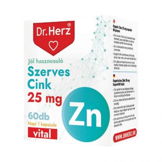 Dr.Herz szerves cink 25mg kapszula 60db