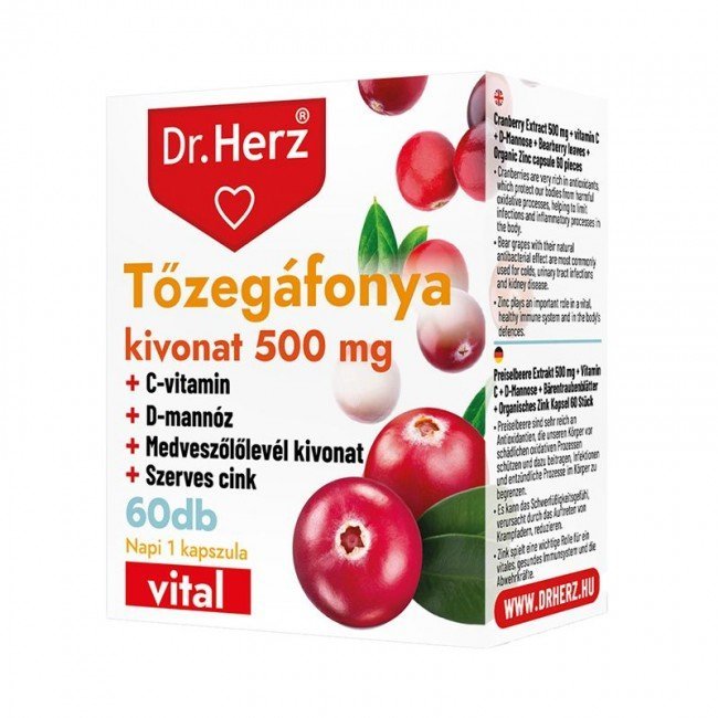 Dr.Herz tőzegáfonya 1000mg kapszula 60db