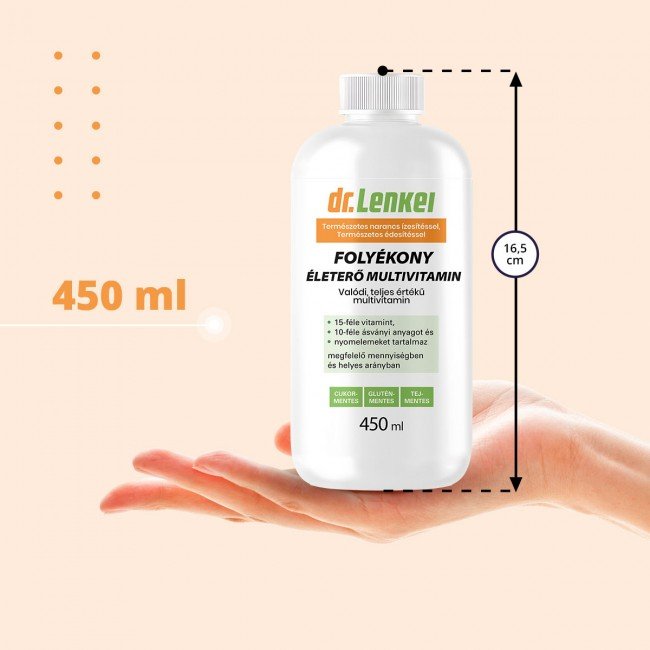 Dr.Lenkei Folyékony Multivitamin Narancs íz 450ml