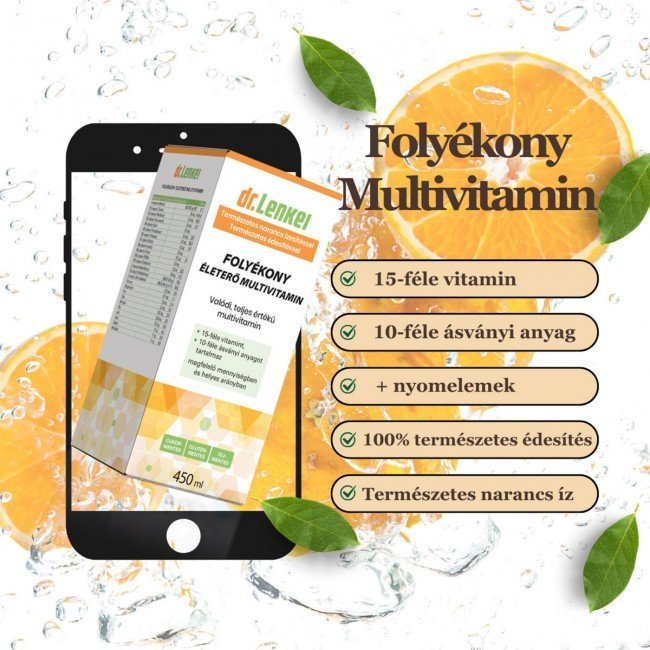 Dr.Lenkei Folyékony Multivitamin Narancs íz 450ml