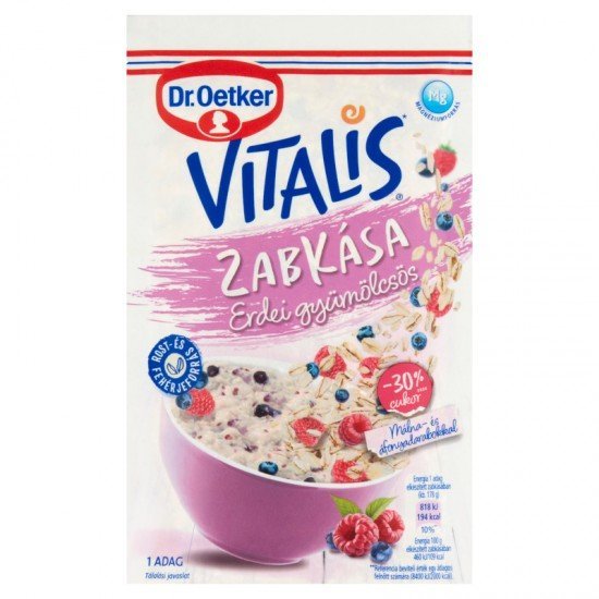 Dr.Oetker vitalis zabkása erdei gyümölcs 53g