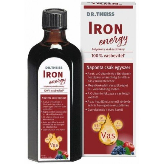 Dr.Theiss iron energy folyékony vaskészítmény 500ml