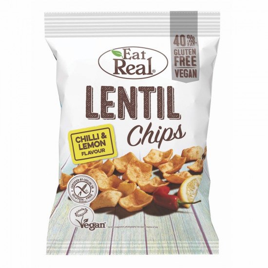 Eat real lencse chips chili-citrom 40g