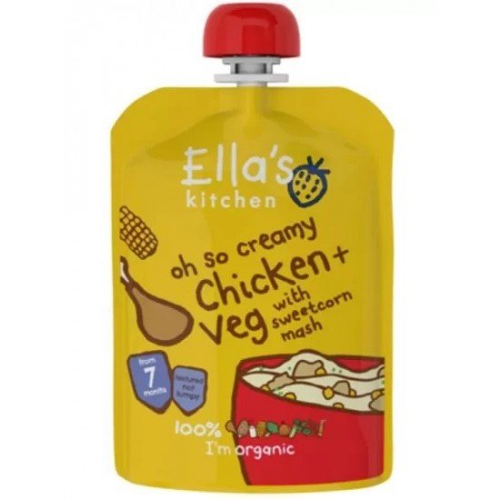 Ellas kitchen csirke csemegekukorica püré bio bébiétel 130g