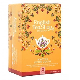 Ets bio 20 fehér tea licsivel és kakaóbabbal 40g