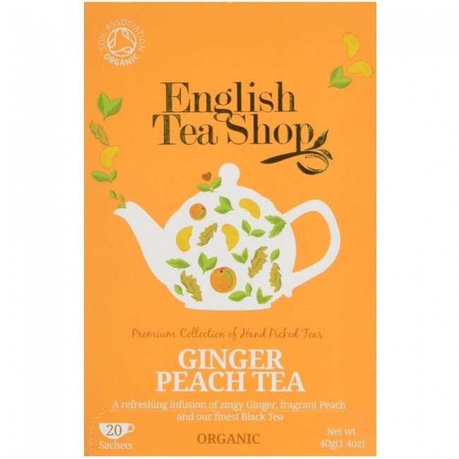 Ets bio gyömbéres barack tea 20 filter