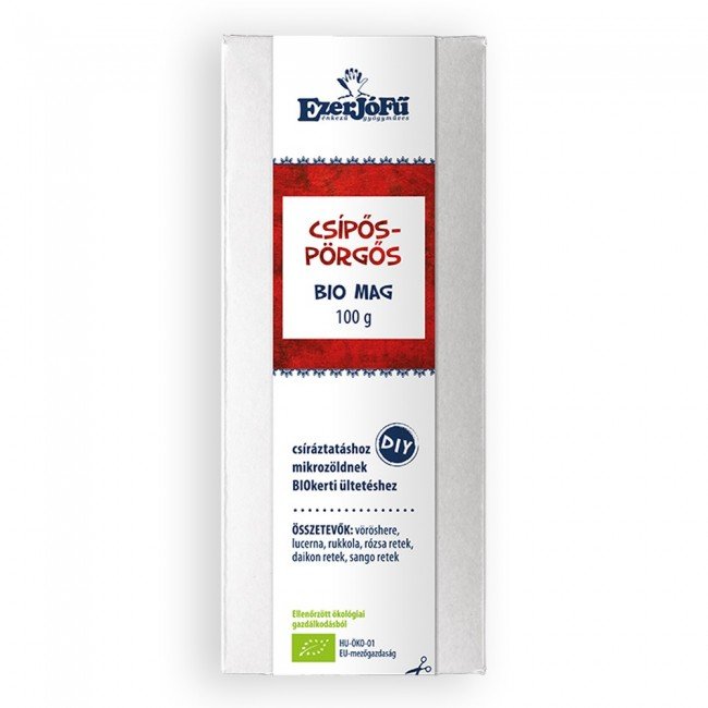 Ezerjófű csípős-pörgős bio mag csíráztatásra 100g Ezerjófű csípős-pörgős bio mag csíráztatásra 100g