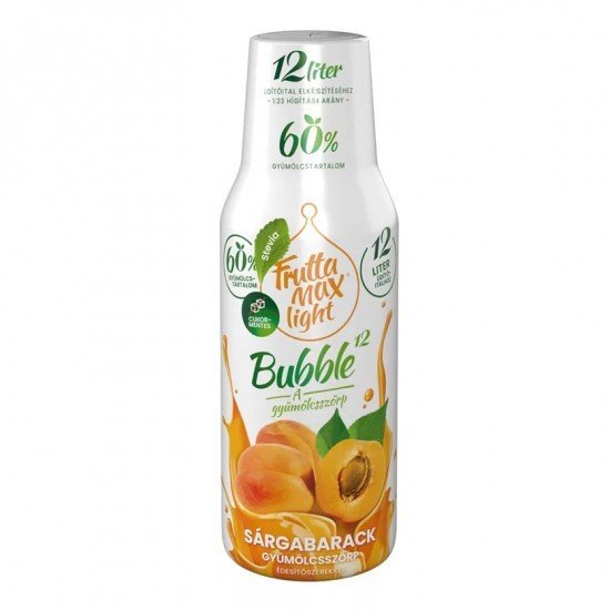 Fruttamax bubble 12 sárgabarack light 500ml