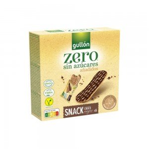 Gullón zero snack étcsokoládés keksz szelet 150g