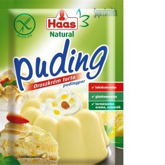Haas natural pudingpor oroszkrém ízű 40g