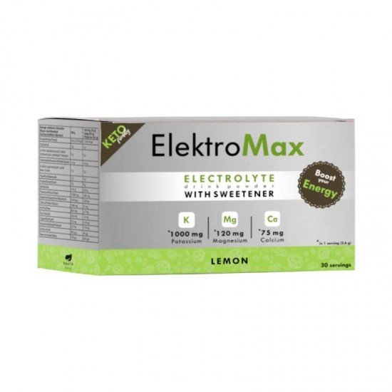 Health Market elektromax citrus ízű elektrolit italpor ásványi anyagokkal és édesítőszerrel 168g