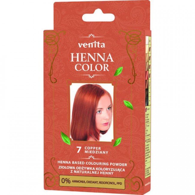Henna color hajszínezőpor nr 7 rézvörös 25g