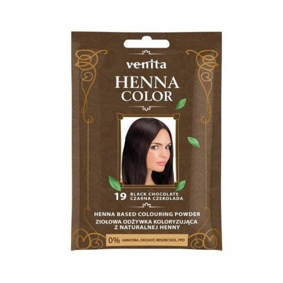 Henna color krémhajfesték nr 19 fekete csokoládé 75ml