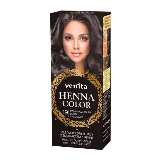 Henna Color szinező hajbalzsam nr 19 fekete csokoládé 75ml