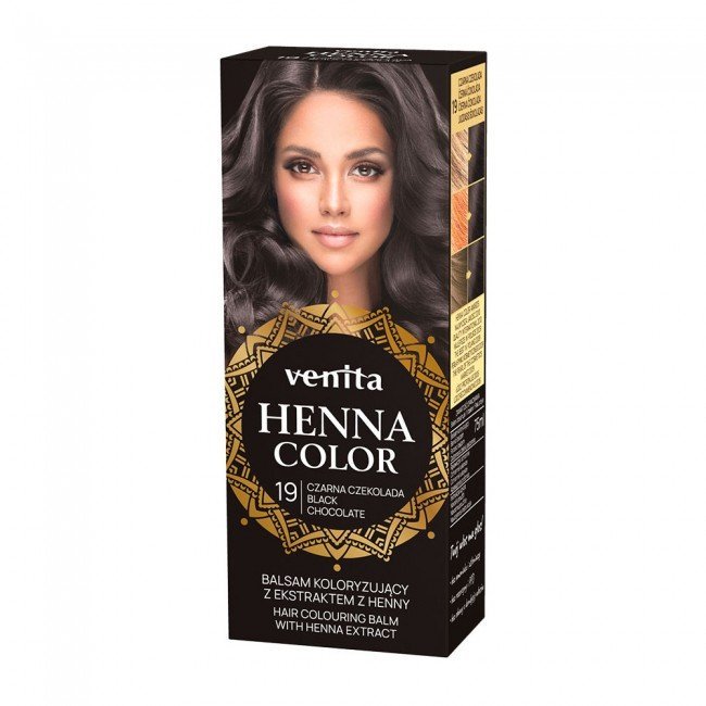 Henna Color szinező hajbalzsam nr 19 fekete csokoládé 75ml