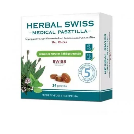 Herbalmed medical gyógynövény pasztilla 24db Herbalmed medical gyógynövény pasztilla 24db