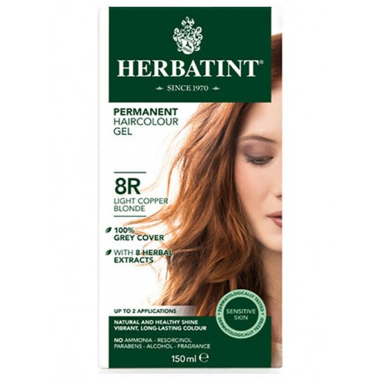 Herbatint 8r réz világos szőke hajfesték 150ml