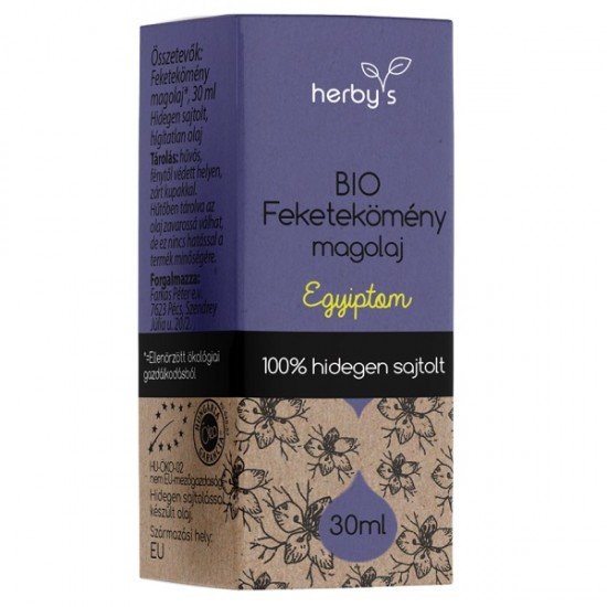Herbys bio feketekömény magolaj 30ml Herbys bio feketekömény magolaj 30ml