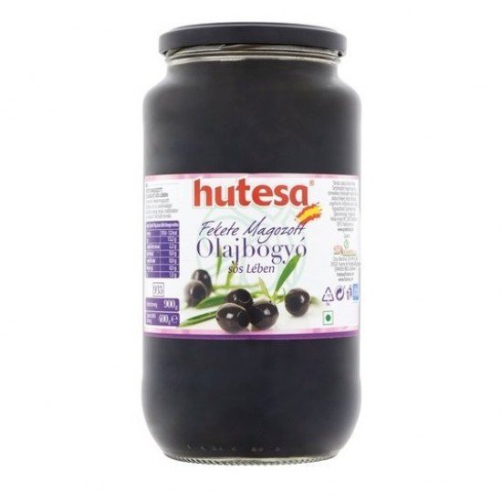 Hutesa fekete magozott olajbogyó 935ml