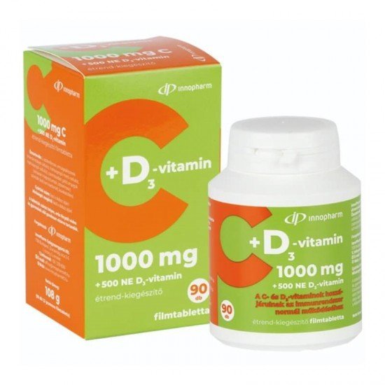 Innopharm c-vitamin 1000mg+d3 500ne 90db