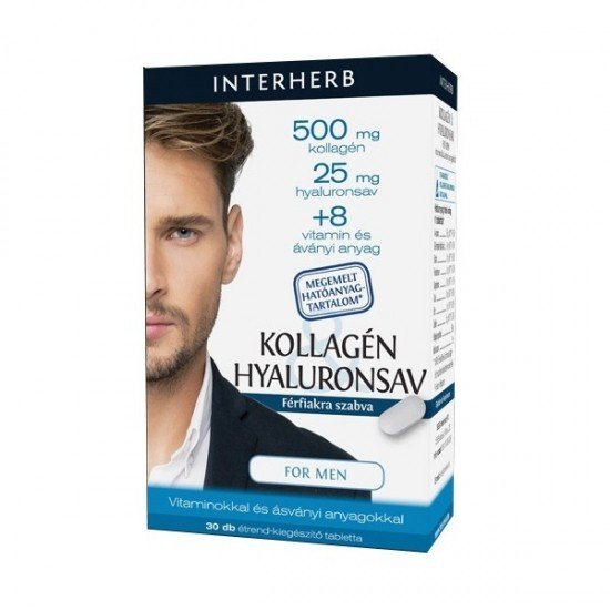 Interherb kollagén&hyaluronsav men tabletta 30db