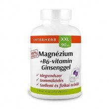 Interherb magnézium b6-vitamin ginzenggel tabletta 90db