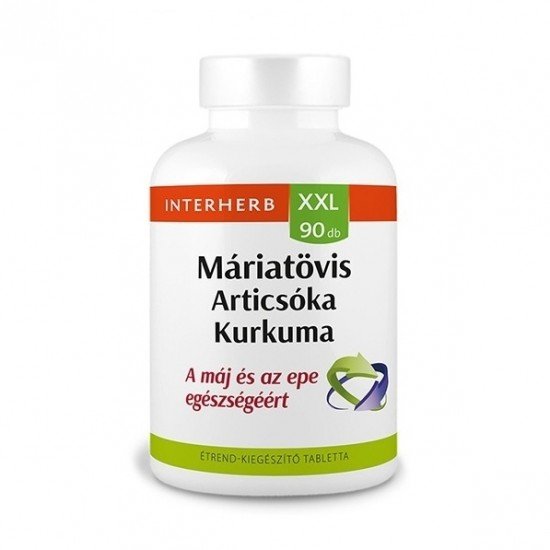 Interherb máriatövis articsóka kurkuma tabletta 90db