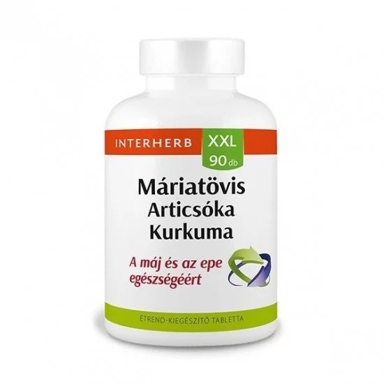 Interherb máriatövis articsóka kurkuma tabletta 90db Interherb máriatövis articsóka kurkuma tabletta 90db