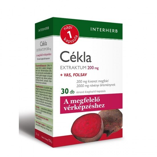 Interherb napi1 cékla extraktum 200mg kapszula 30db