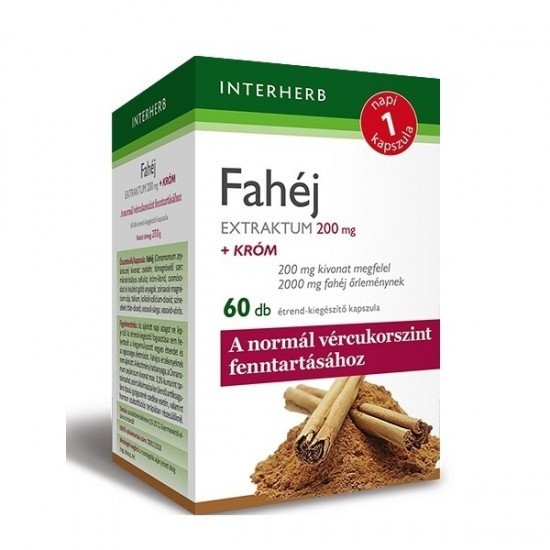 Interherb napi1 fahéj extraktum 200mg kapszula 60db