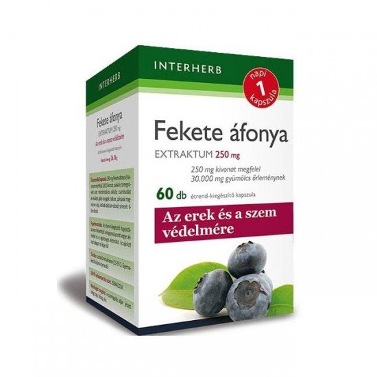 Interherb napi1 feketeáfonya extraktum 250mg kapszula 60db