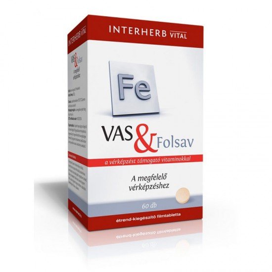 Interherb vas+folsav tabletta 60db
