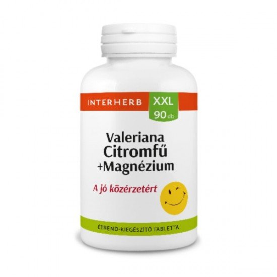 Interherb xxl valeriana&citromfű+magnézium tabletta 90db