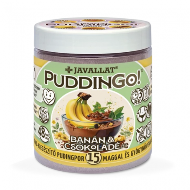Javallat Banán és csokoládé ízű étrend-kiegészítő pudingpor 360g